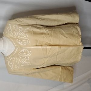 LE SUIT beige sz 16 open blazer